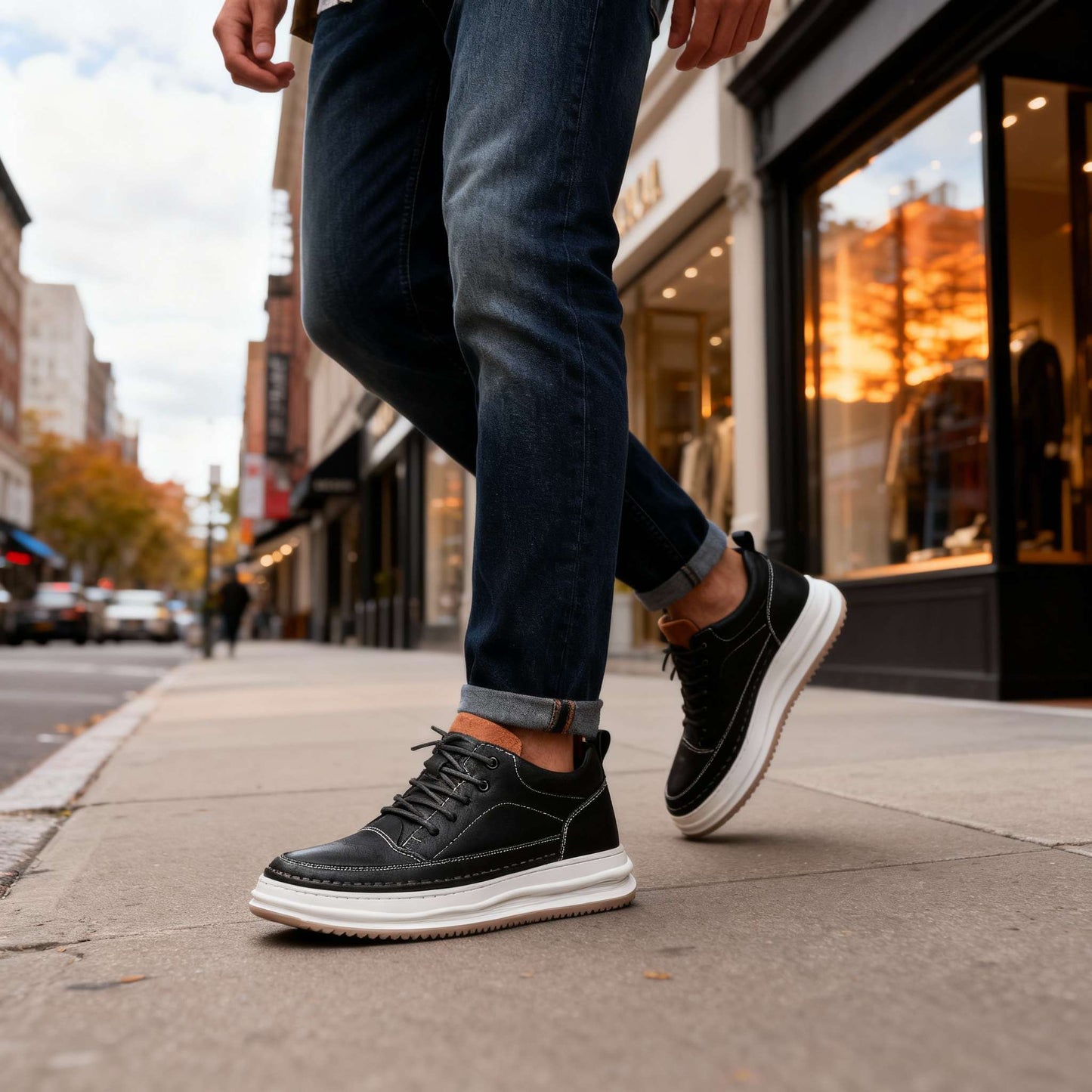 Elegantes zapatos de piel
