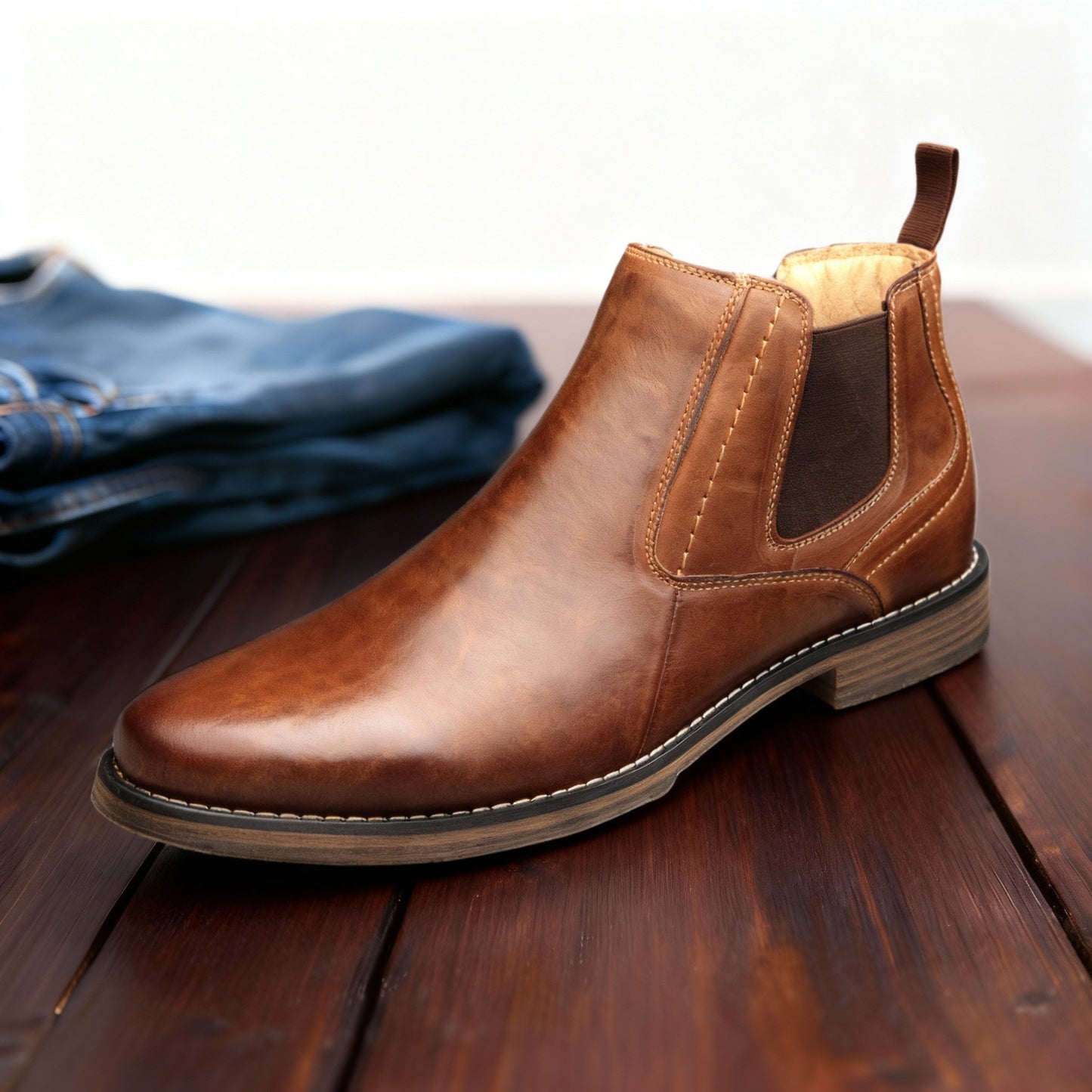 Elegantes botas de piel