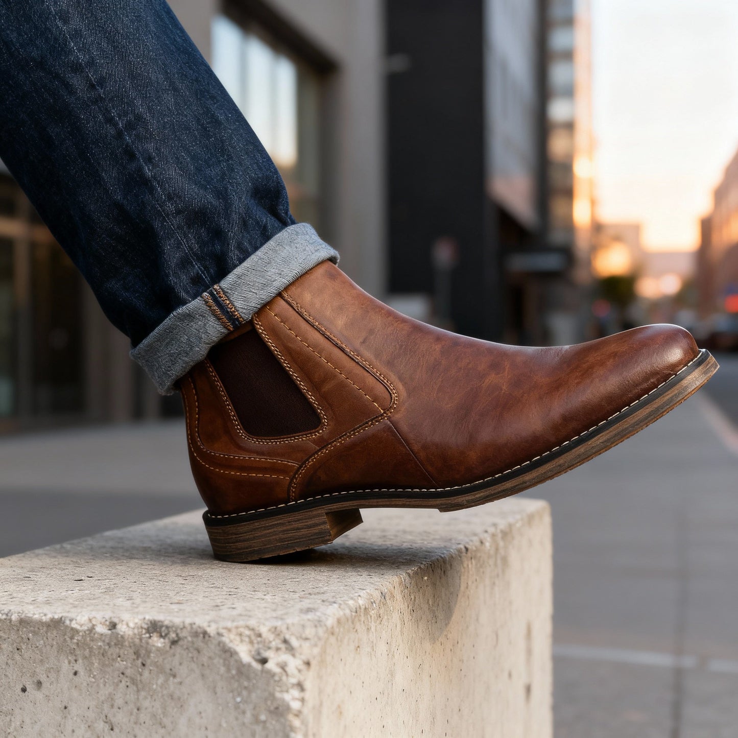 Elegantes botas de piel
