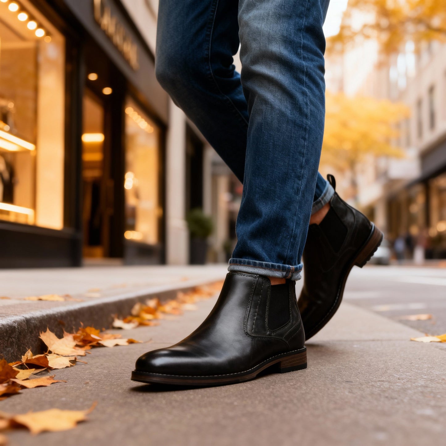 Elegantes botas de piel