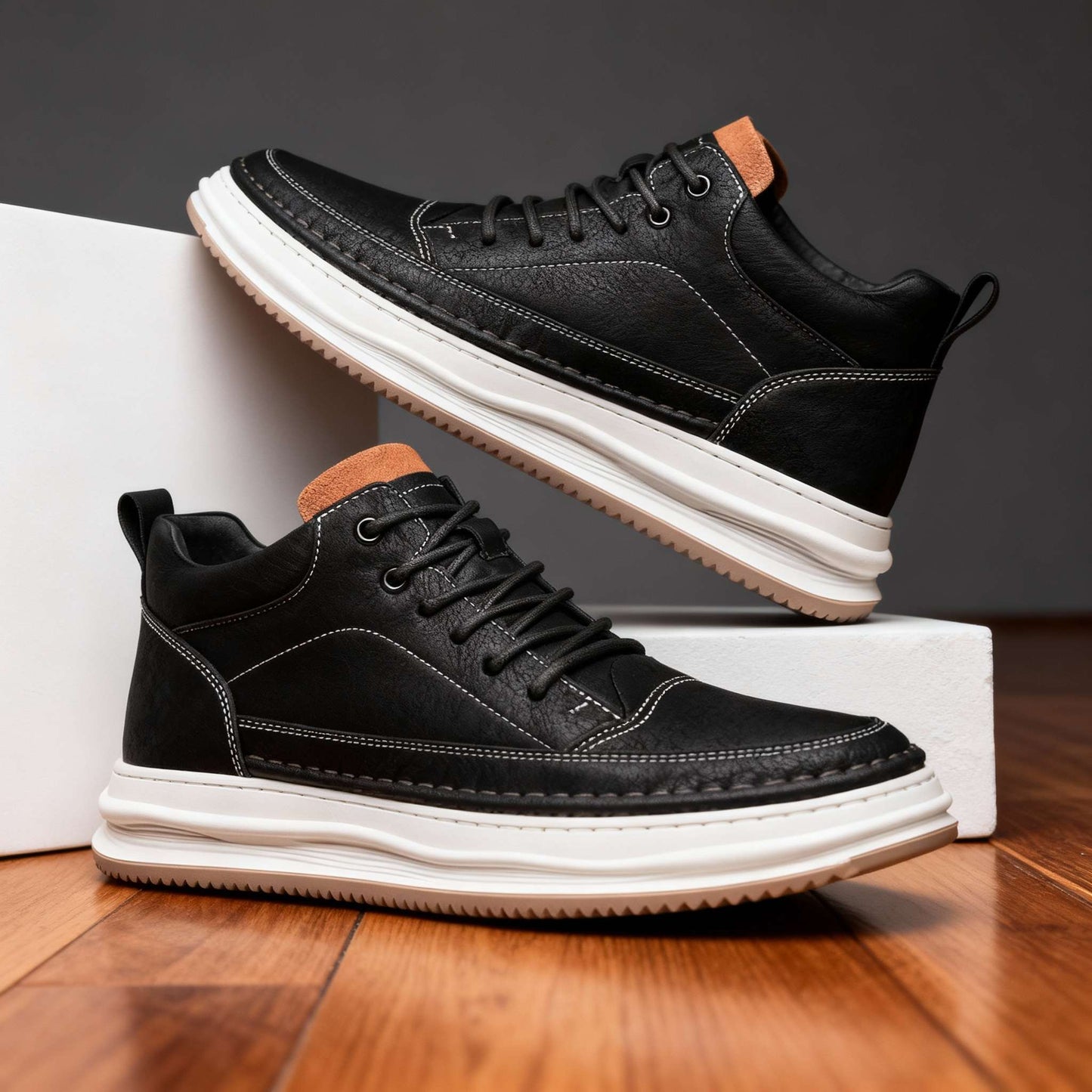 Elegantes zapatos de piel