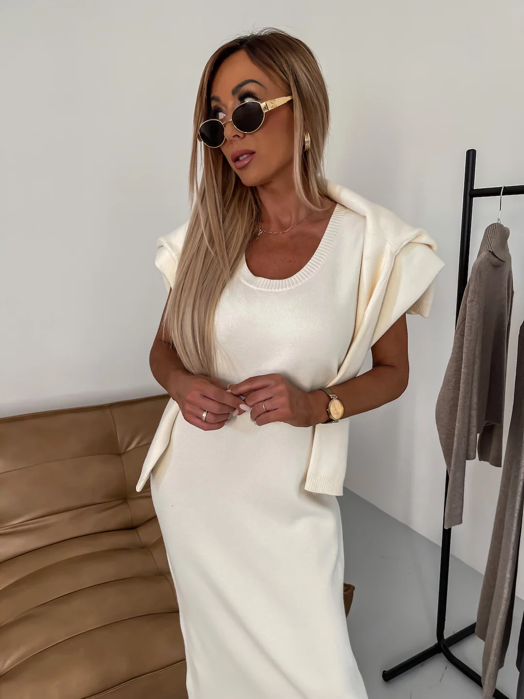 Conjunto vestido de punto