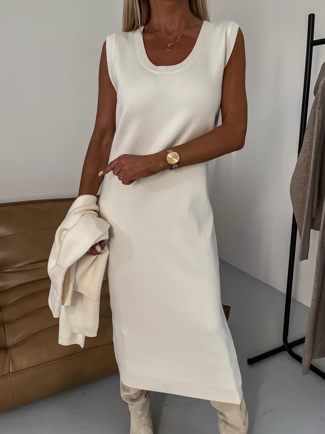 Conjunto vestido de punto