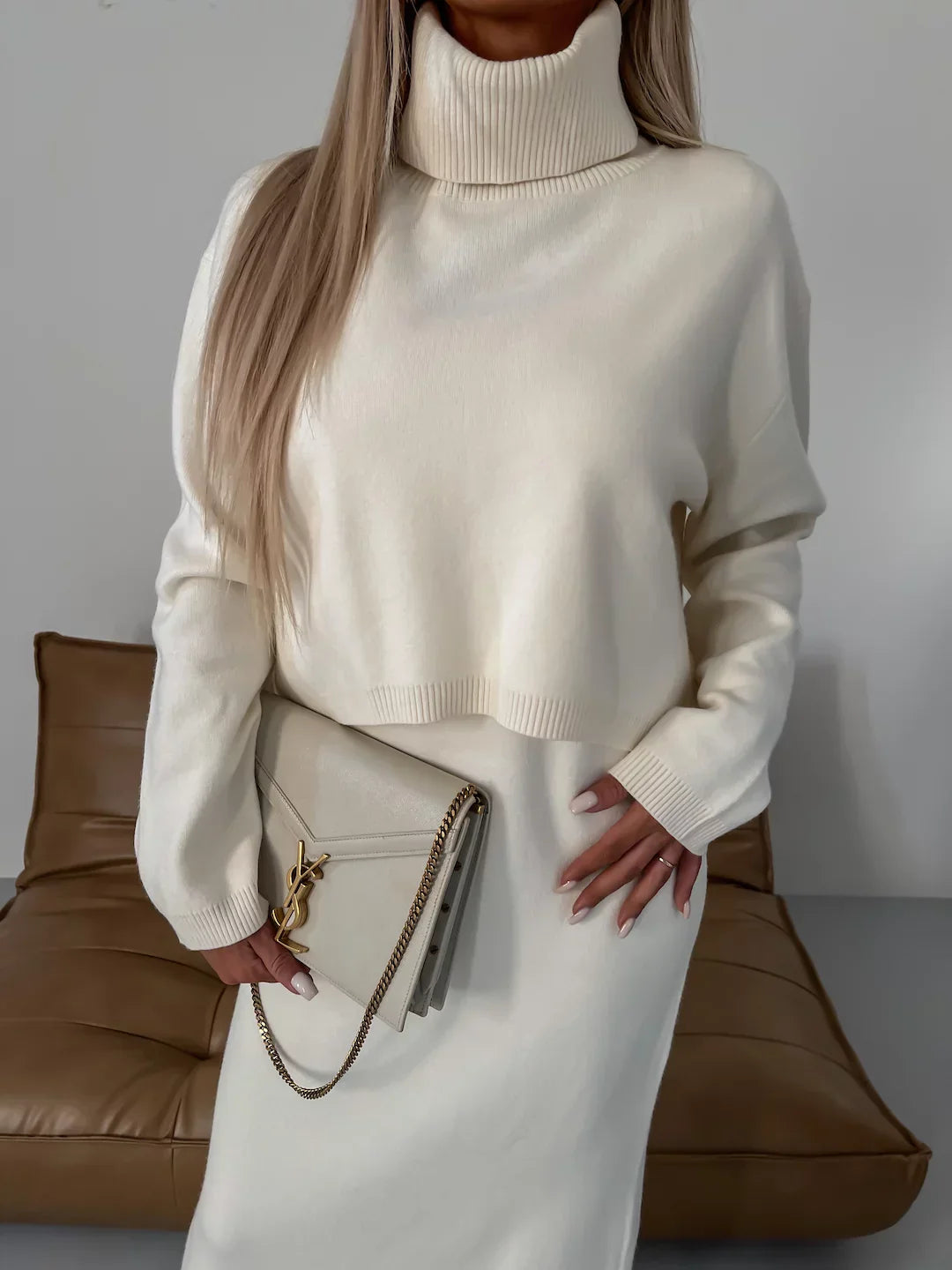 Conjunto vestido de punto