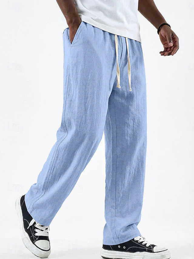 Elegantes pantalones de lino