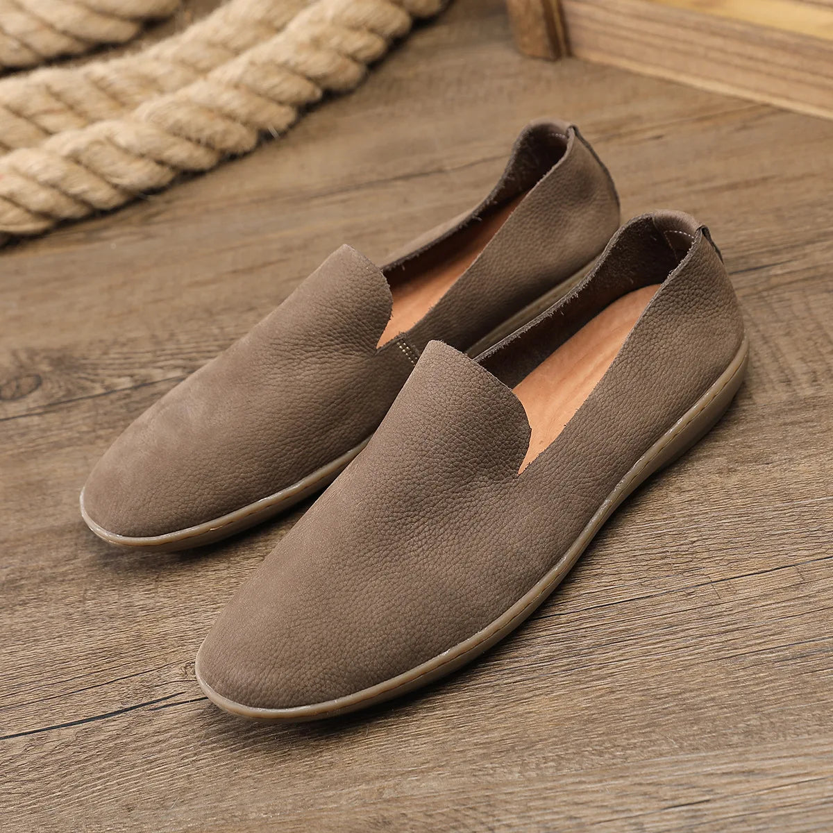 Mocasines de cuero para hombre