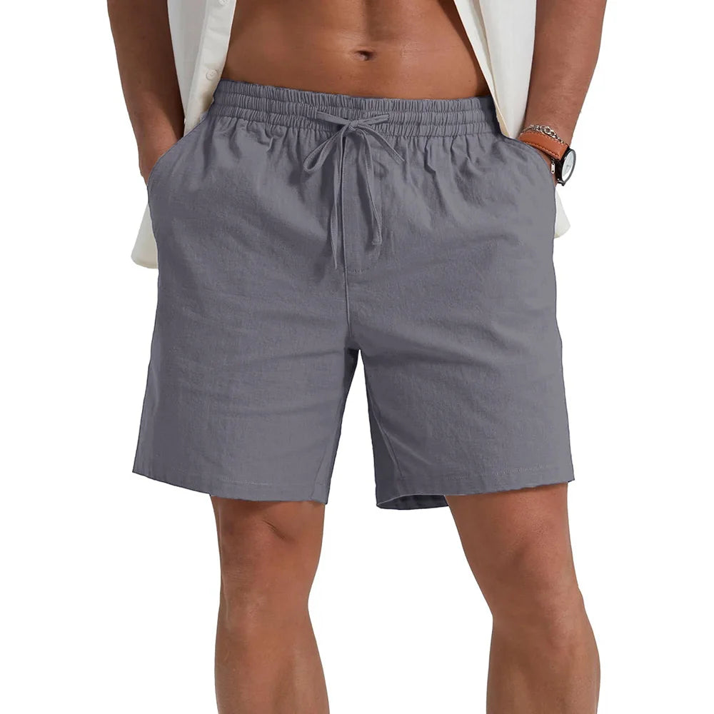 Pantalones cortos de lino elegantes y ligeros