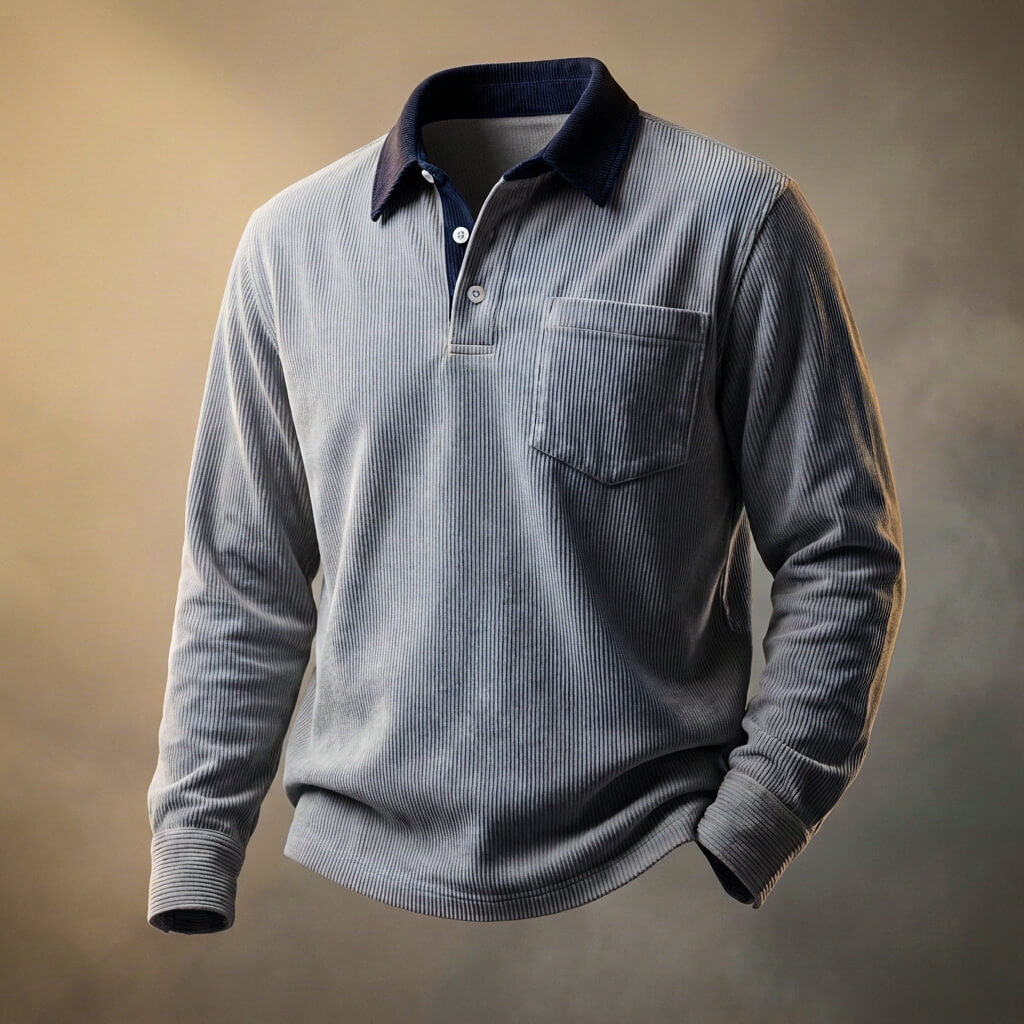 Elegante polo de pana