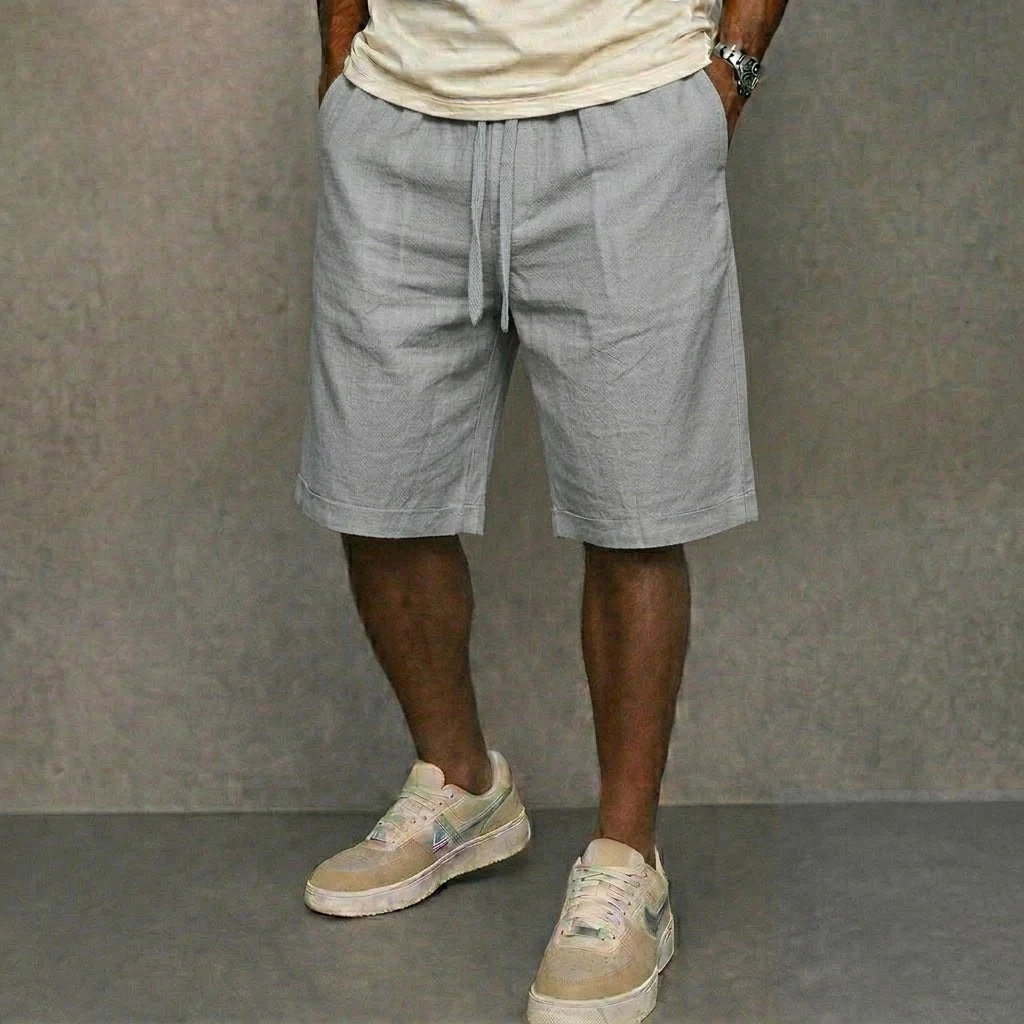 Elegantes pantalones cortos de algodón