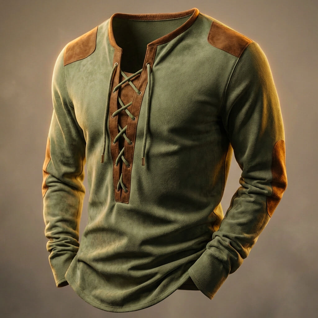 Camisa Henley vintage