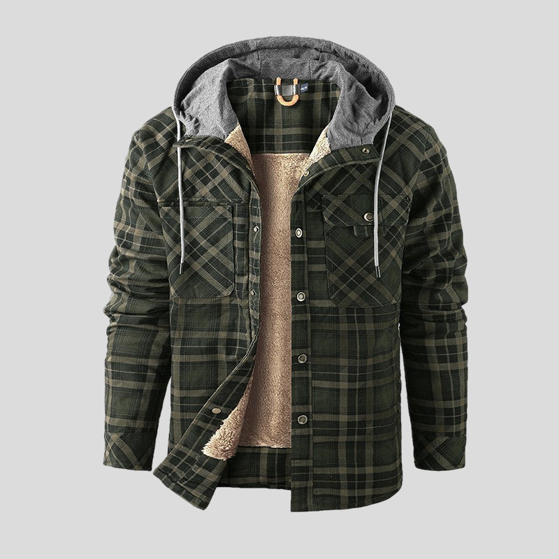 Elegante chaqueta de sherpa