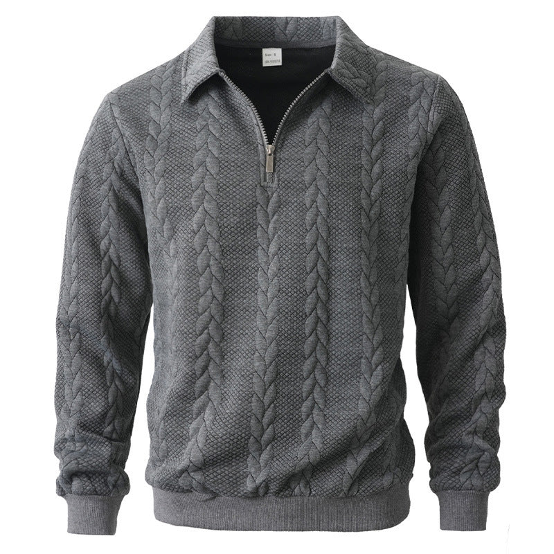 Elegante jersey con estampado y cremallera