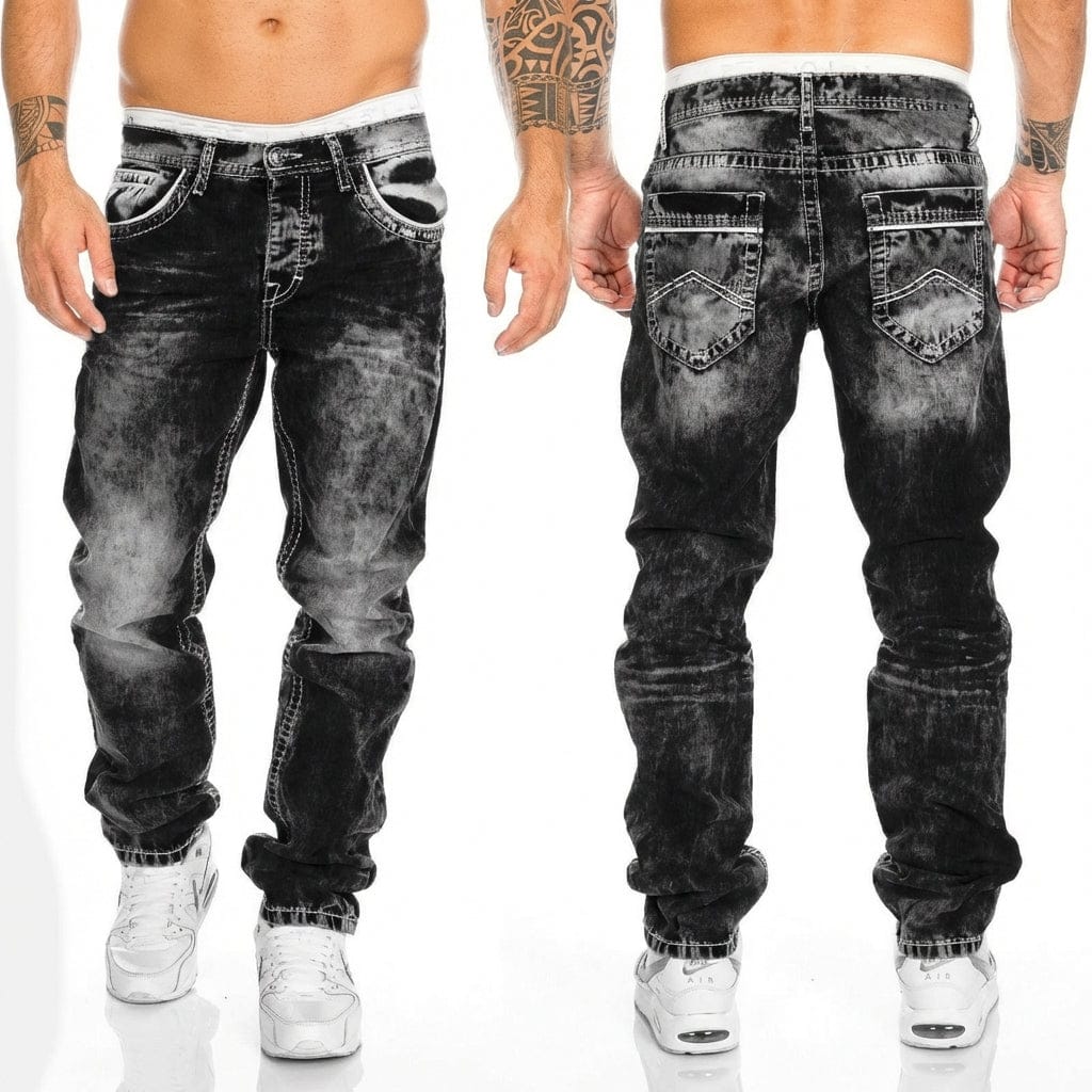 Vaqueros moteros de denim