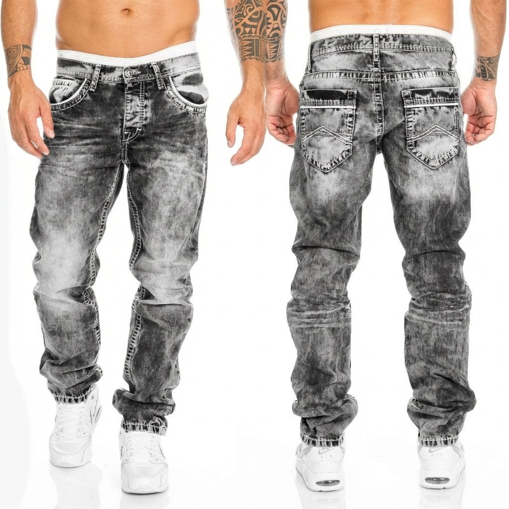 Vaqueros moteros de denim