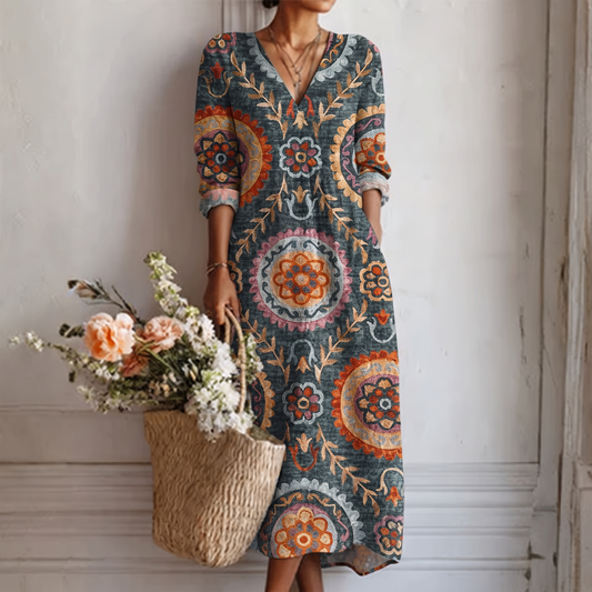Vestido Midi Geométrico