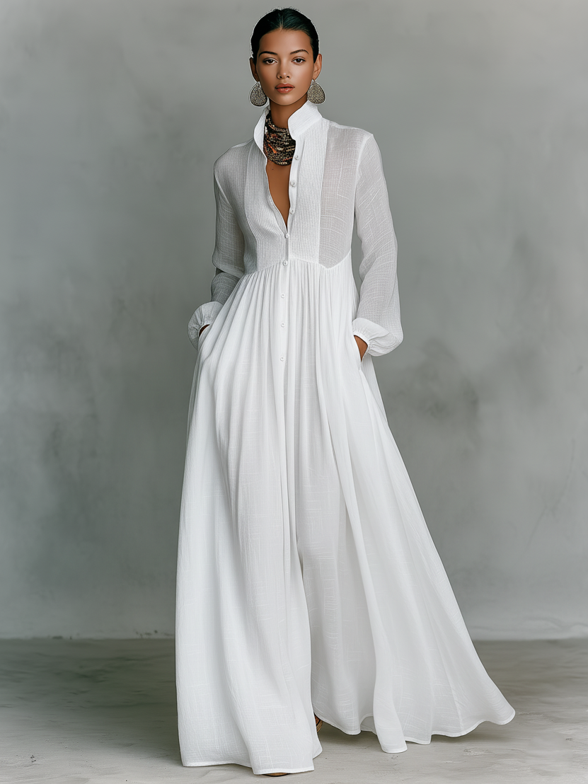 Vestido largo minimalista