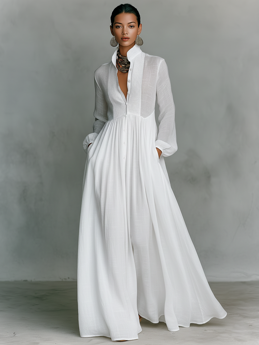 Vestido largo minimalista