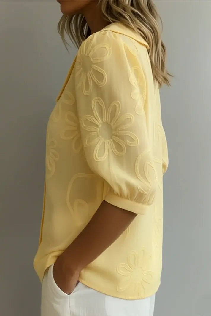 Blusa Elegante con Estampado Floral
