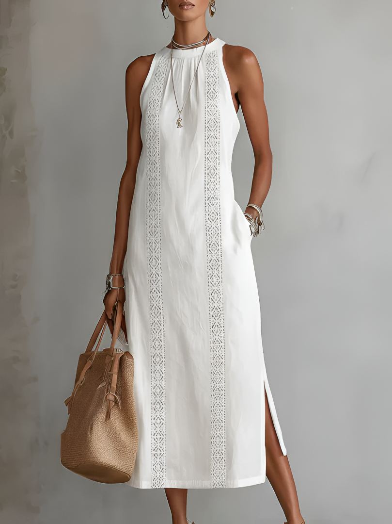 Vestido midi bordado