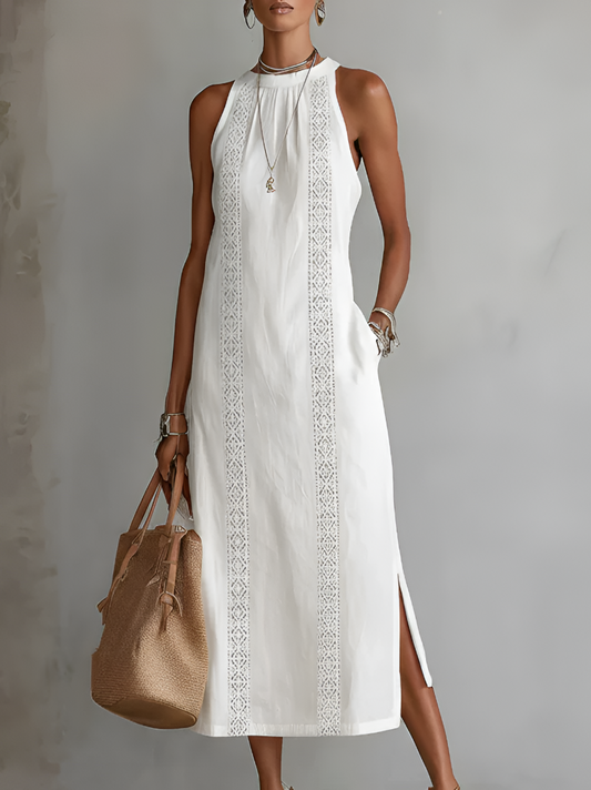 Vestido midi bordado