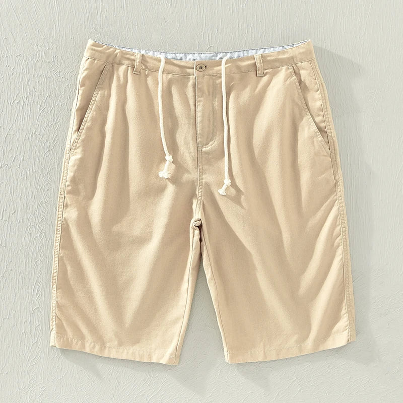 Elegantes pantalones cortos de lino