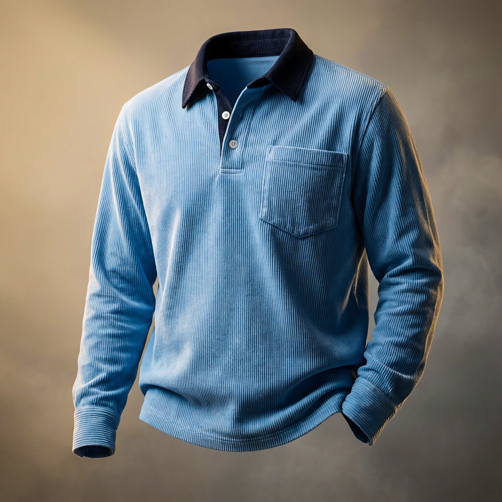 Elegante polo de pana