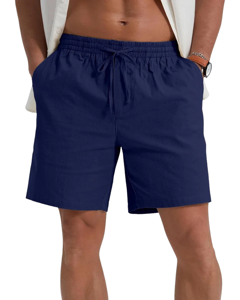 Pantalones cortos de lino elegantes y ligeros