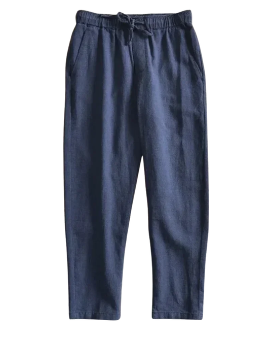 Pantalones informales de algodón y lino