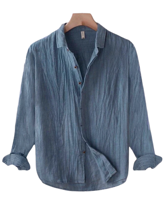 Camisa vintage de lino para hombre