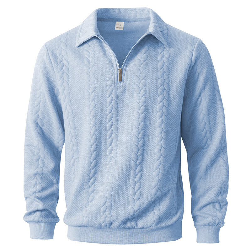 Elegante jersey con estampado y cremallera