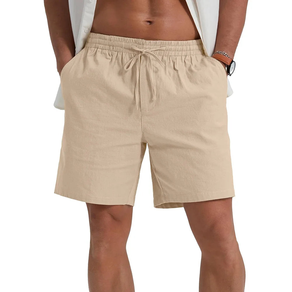 Pantalones cortos de lino elegantes y ligeros