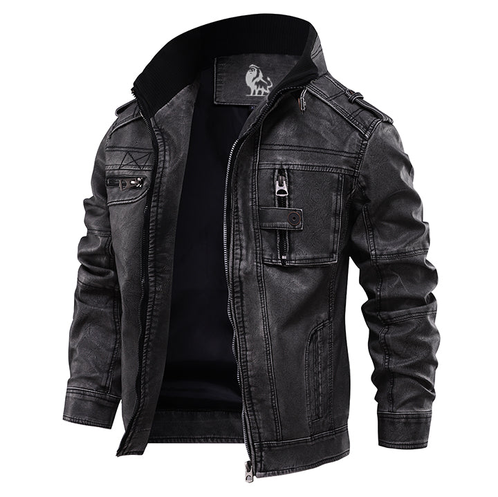 Elegante chaqueta de cuero