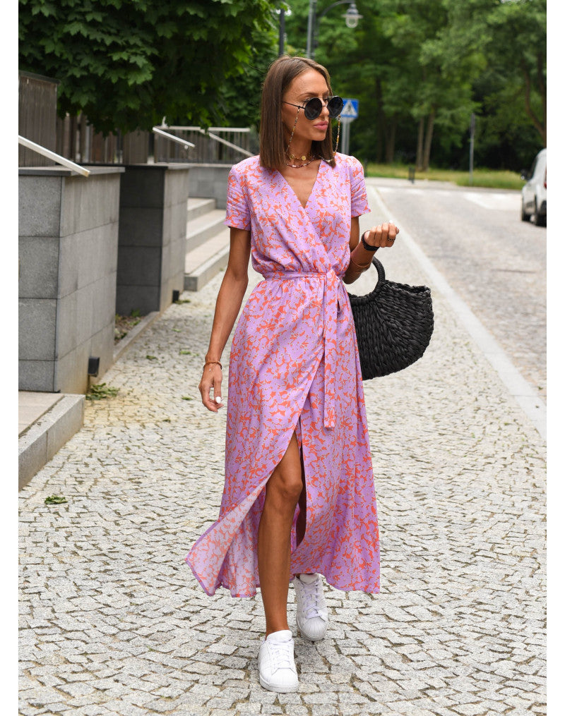 Vestido Floral Elegante con Escote V