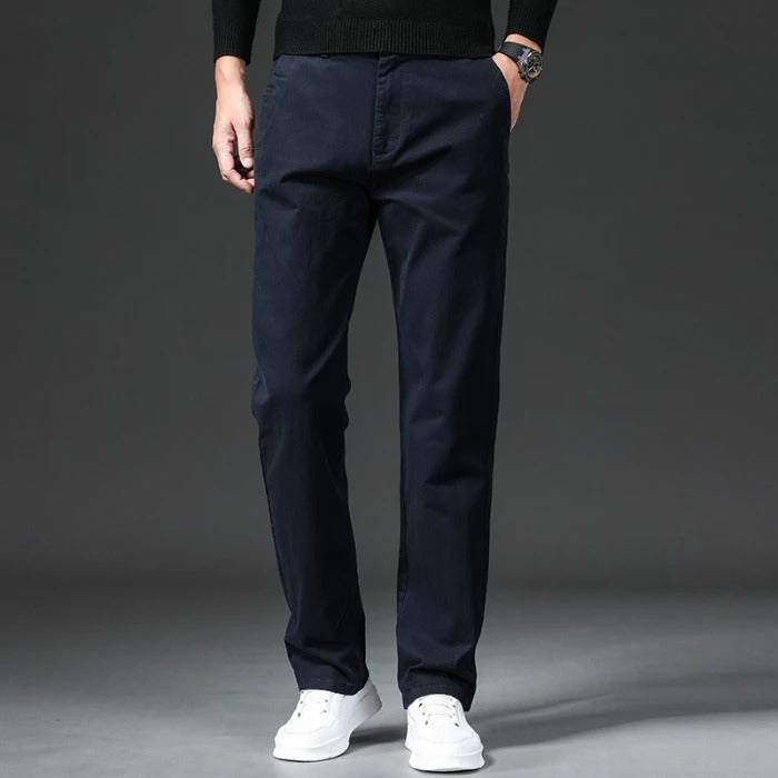 Pantalón recto de algodón
