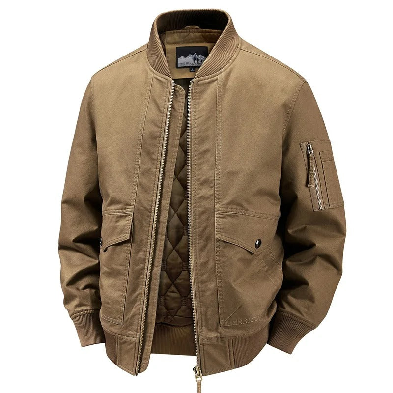 Elegante cazadora bomber de algodón