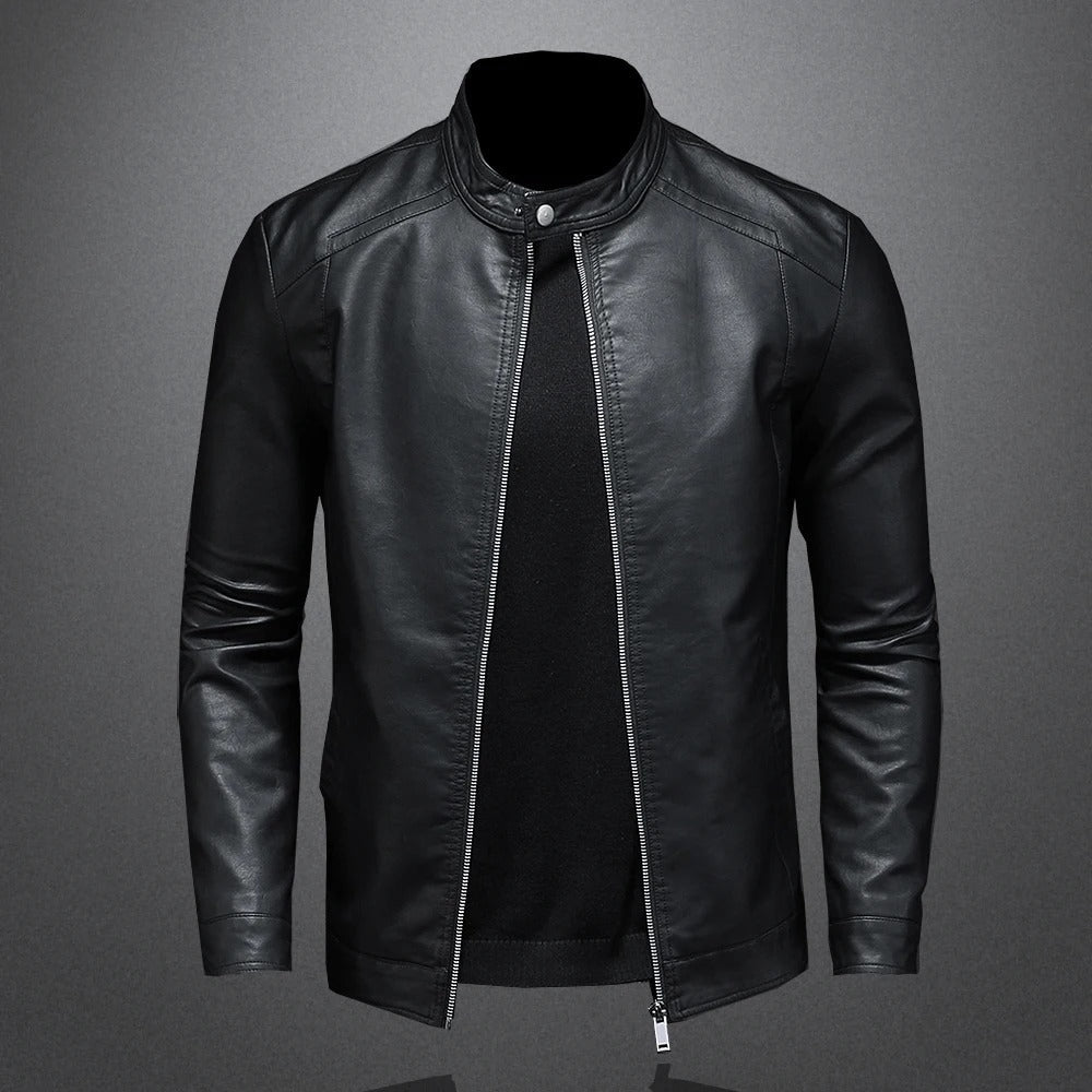 Chaqueta de cuero clásica