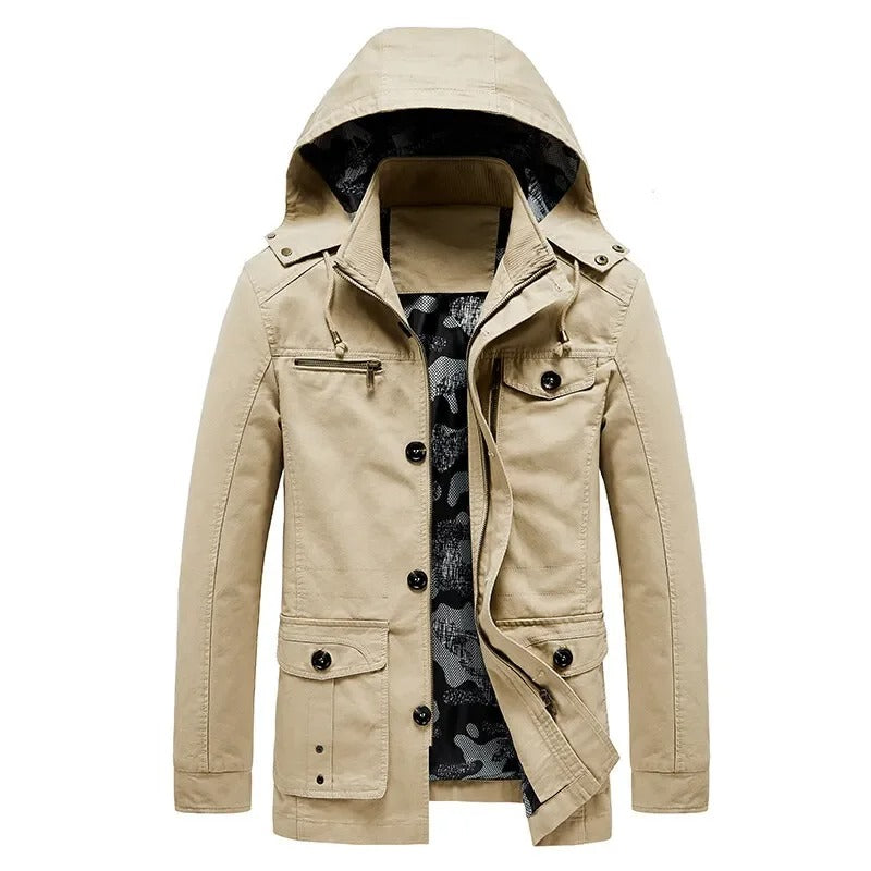 Elegante chaqueta multibolsillos