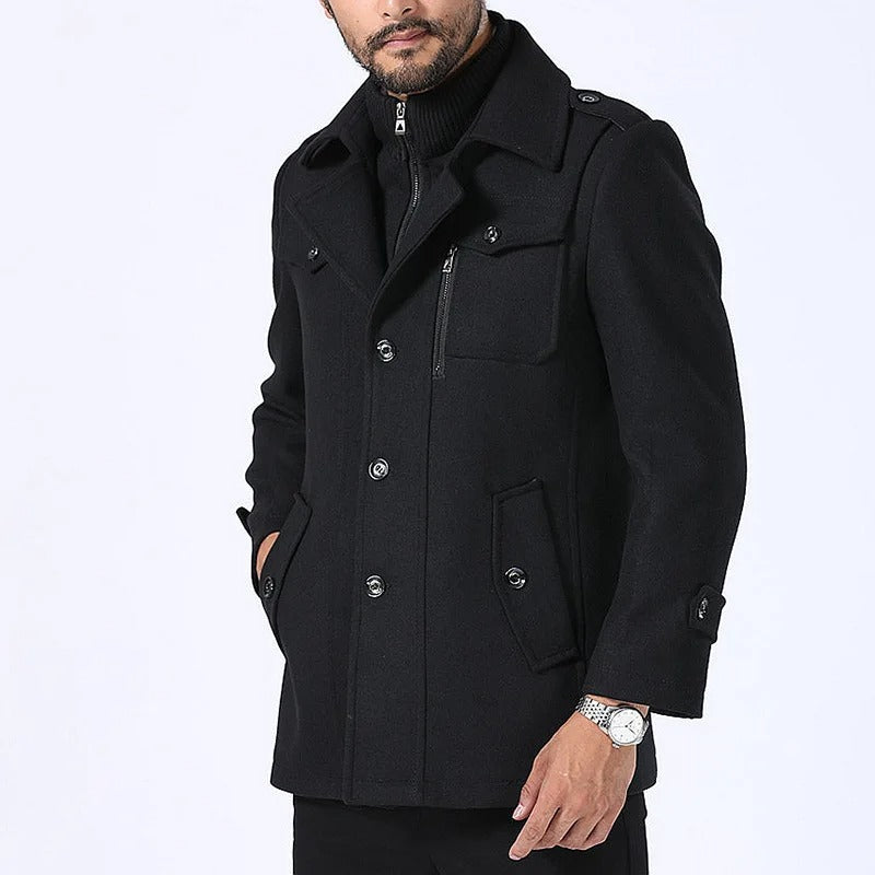 Elegante chaqueta de lana