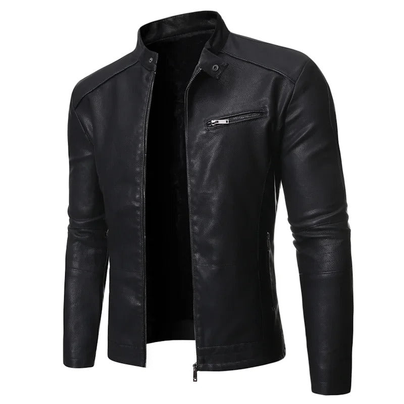 Elegante chaqueta de cuero