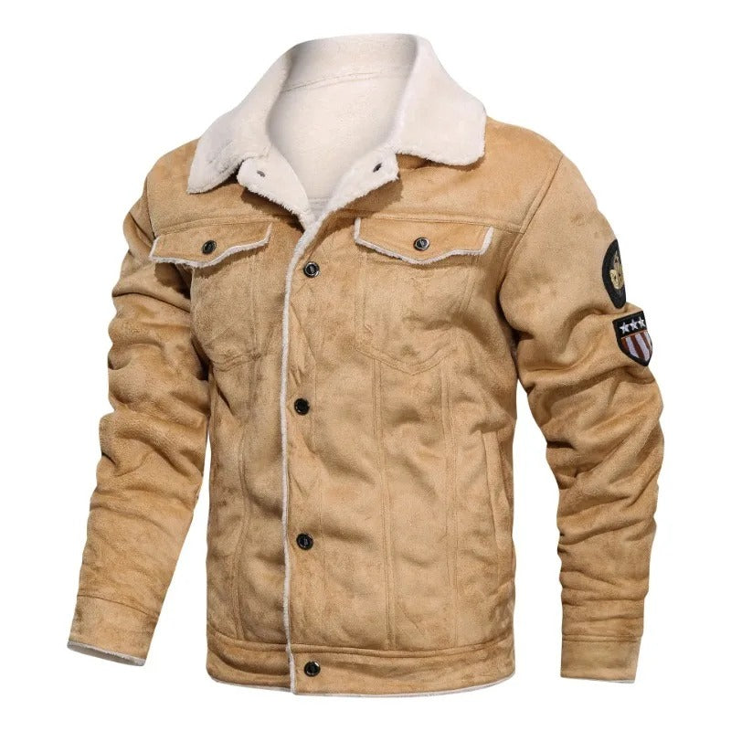 Elegante y cálida chaqueta de piel polar