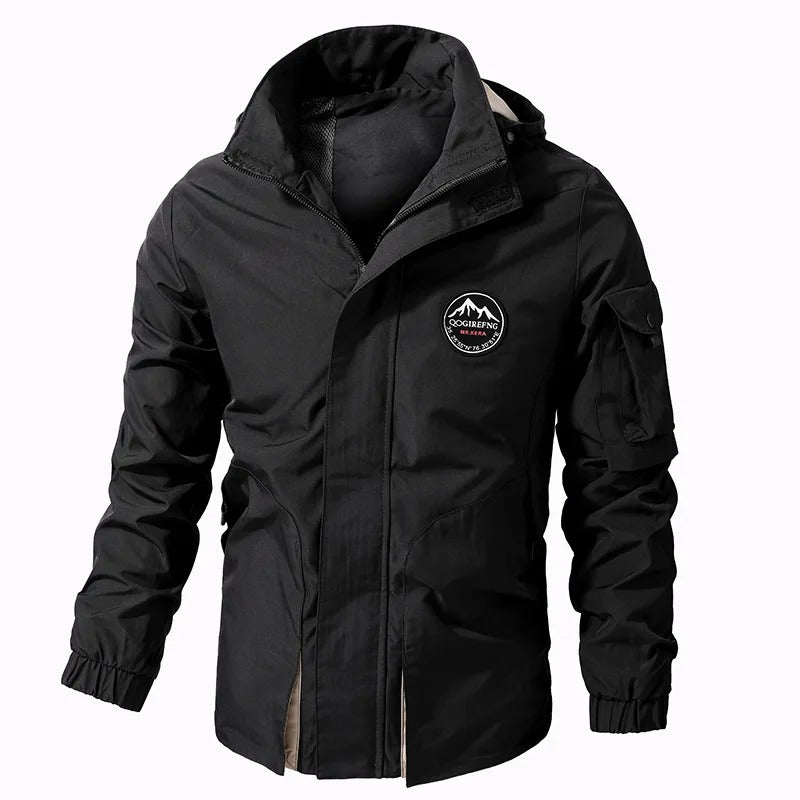 Elegante chaqueta militar de invierno