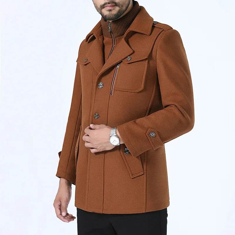 Elegante chaqueta de lana