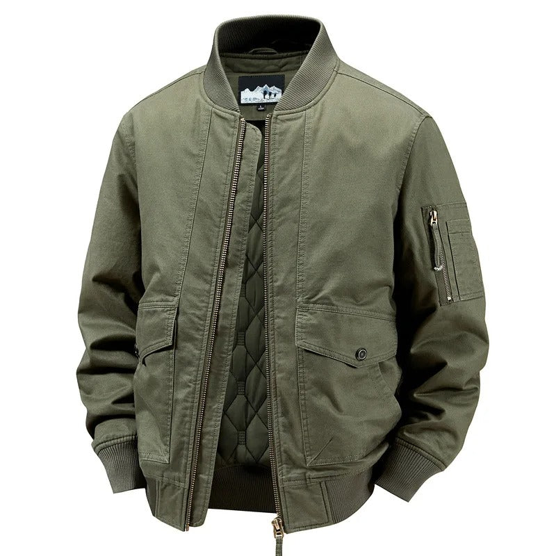 Elegante cazadora bomber de algodón