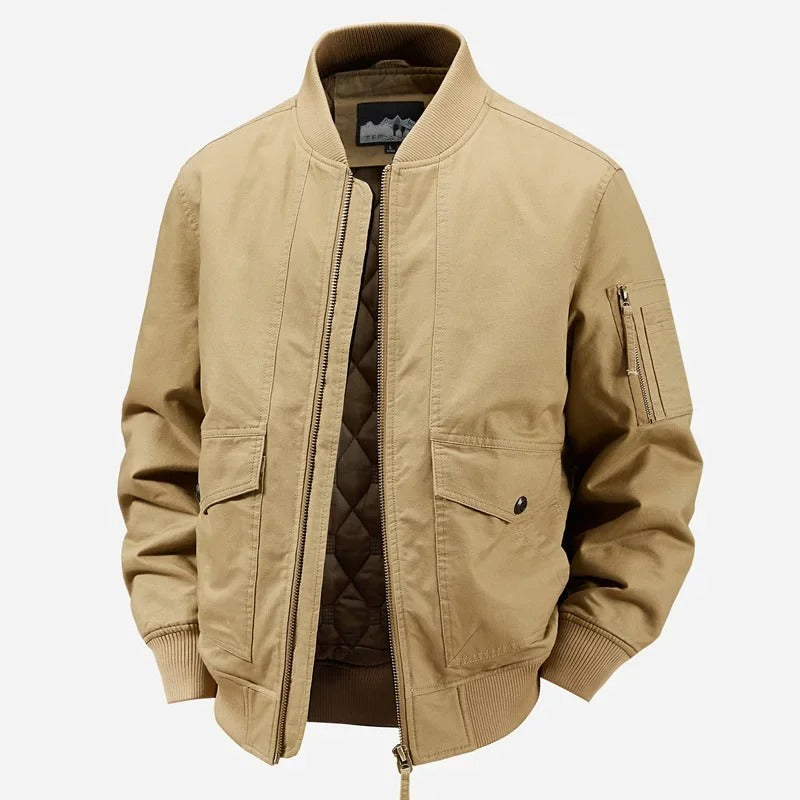 Elegante cazadora bomber de algodón