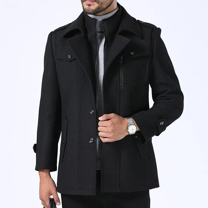Elegante chaqueta de lana