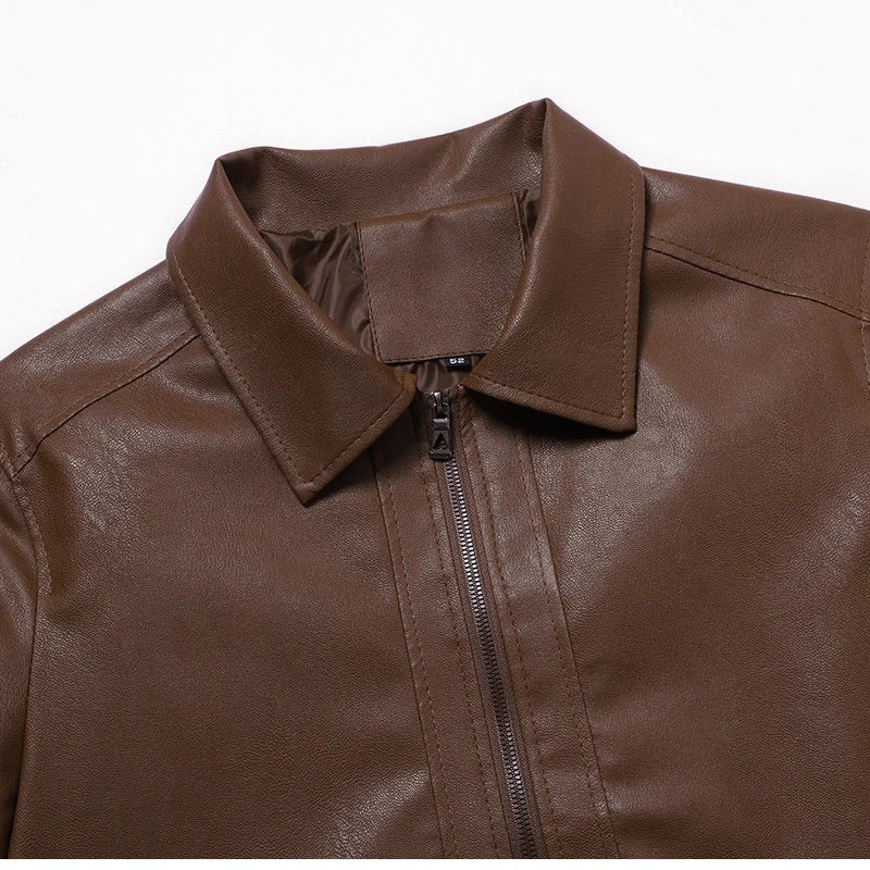 Chaqueta motera de cuero vintage