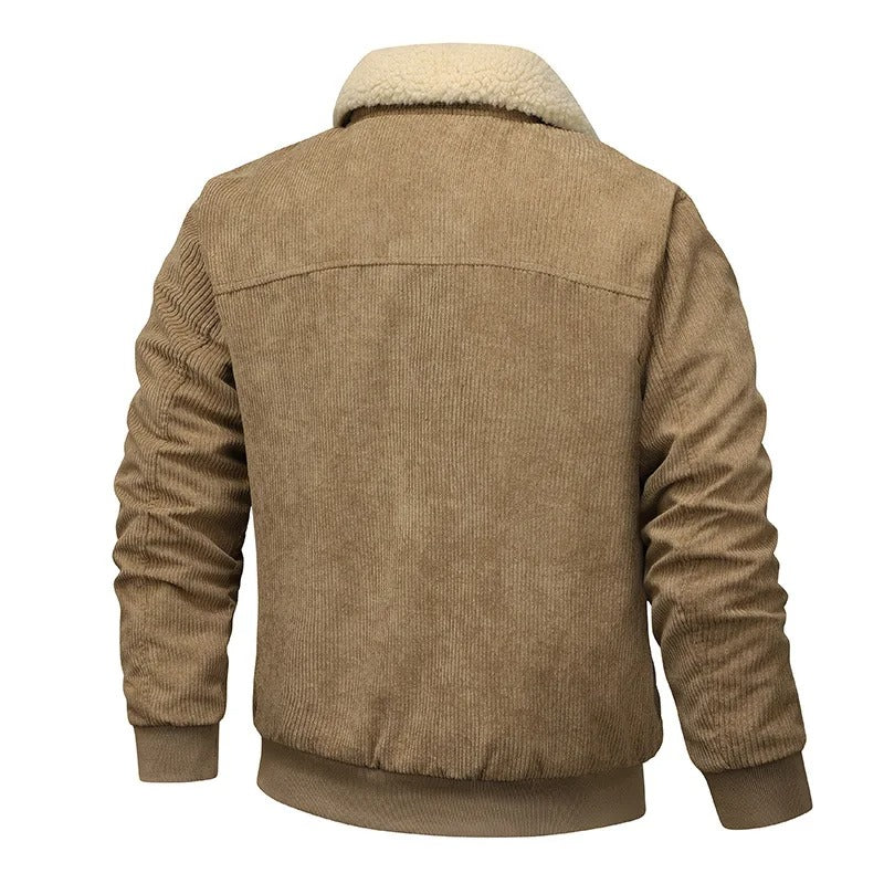 Elegante chaqueta polar de pana