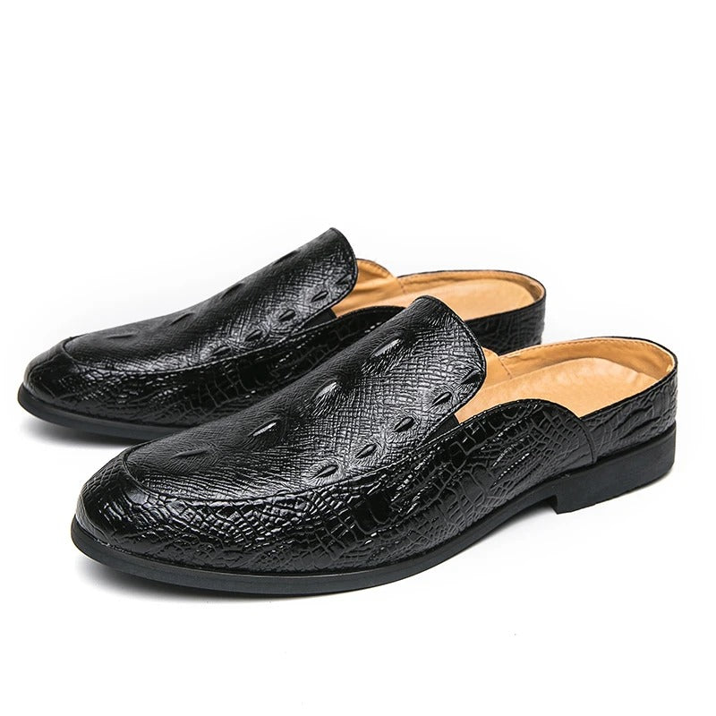 Elegantes zapatos de vestir con estampado de cocodrilo