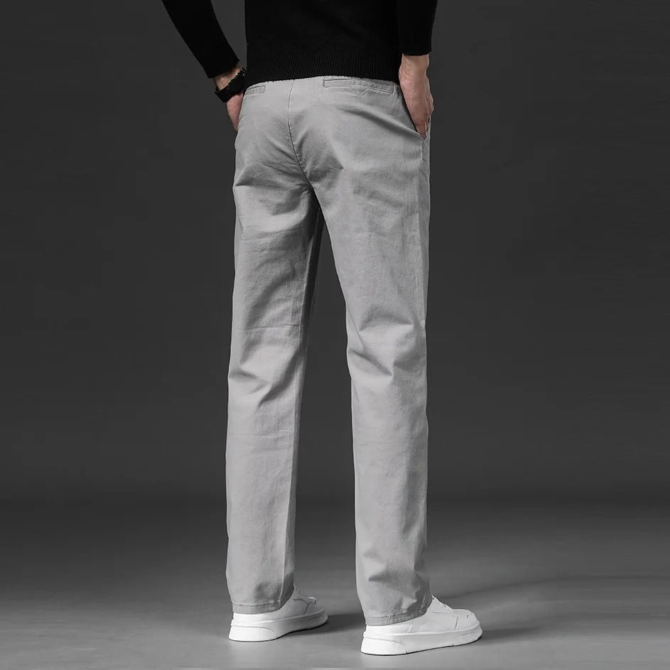 Pantalón recto de algodón