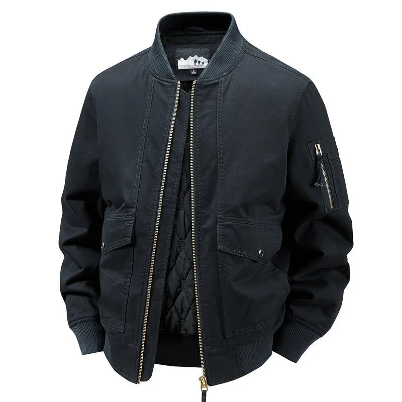Elegante cazadora bomber de algodón